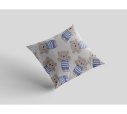 Bavlnená obliečka na vankúš 40x40 cm s detským motívom medvedík