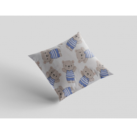 Bavlnená obliečka na vankúš 40x40 cm s detským motívom medvedík