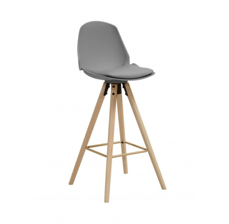 Barová stolička Oslo šedá wood