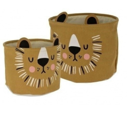 Sada 2 košov Lev z tkaniny