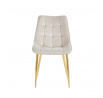 Stolička velvet béžová / zlaté nohy J262-1