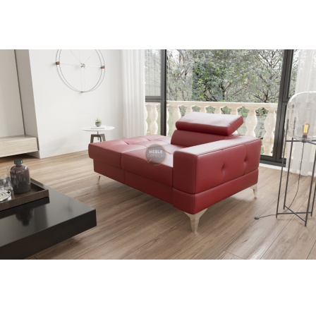 Sofa leňoška TOSCANIA 135 cm prírodná koža - červená koža, ľavá strana Sofa leňoška TOSCANIA 135 cm prírodná koža - červená koža, ľavá strana