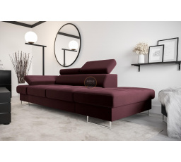 Sofa GALAXY II leňoška 235 cm - Odtiene bordovej, pravá strana