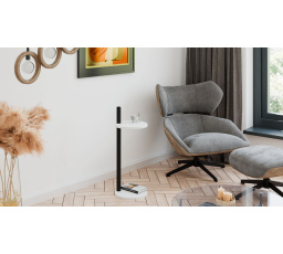 Pomocný stolík Claro okrúhly priemer 30 cm - rôzne farby na výber - Biely Mat, Čierny Mat