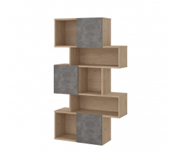 Regál PENTA 738, jackson hickory/betón