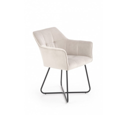 Jedálenská stolička K377, béžový zamat