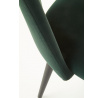 Jedálenská stolička K384, tmavozelený zamat