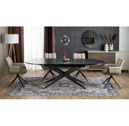 Rozkladací stôl SANDRO, čierny