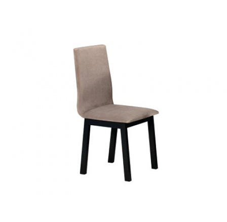 HEDVIKA 5 jedálenská stolička (HUGO 5) nohy čierne/ látka svetlohnedá č. 19X (DM) - kolekcia "DRE" (K150-Z)