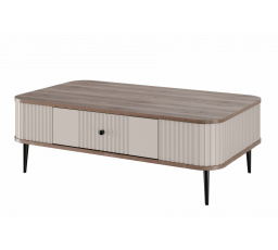 Konferenčný stolík Vesper, kašmír / orech / čierne nohy