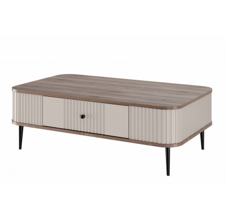 Konferenčný stolík Vesper, kašmír / orech / čierne nohy