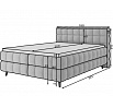 Čalúnená posteľ - boxspring SABENO 180x200, Royal 04