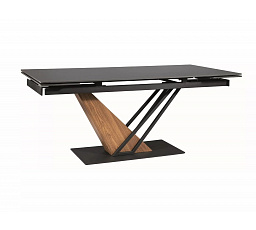 Jedálenský stôl GENESIS 180, Efekt čierneho mramoru/Jaseň/Čierny mat
