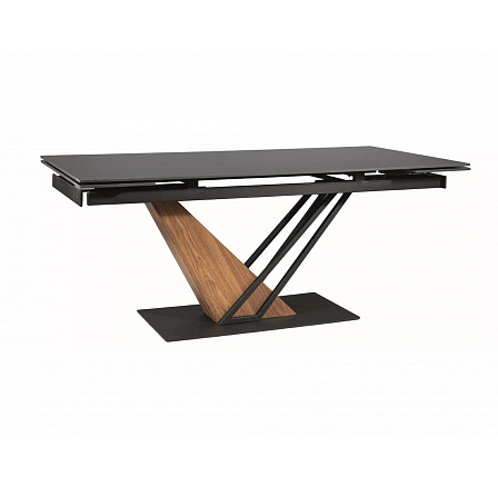Jedálenský stôl GENESIS 180, Efekt čierneho mramoru/Jaseň/Čierny mat