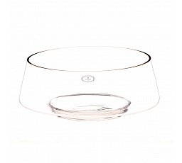 Váza skleněná - nízká, tvar mísy, čirá