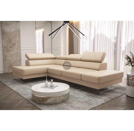 Rohová sedacia súprava EMPORIO MINI 300x180 prírodná koža - ľavá, Béžová koža Rohová sedacia súprava EMPORIO MINI 300x180 prírodná koža - ľavá, Béžová koža
