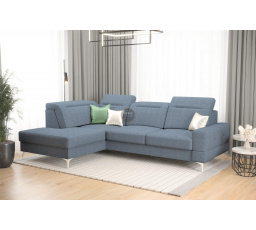 Rohová sedacia súprava MALIBU MINI 180X250 - modrá, ľavá