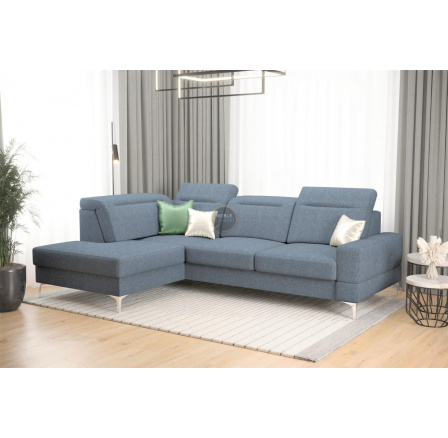 Rohová sedacia súprava MALIBU MINI 180X250 - modrá, ľavá