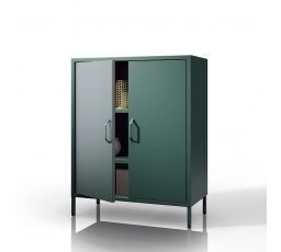 Skrinka s policami VITO, 800 x 1015 x 400 mm, Moderná: fľaškovozelená