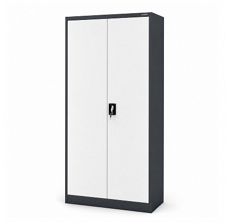 Kovová skriňa s úložným priestorom antracitovo-biela: TOMAŠ, 900 x 1850 x 450 mm Kovová skriňa s úložným priestorom antracitovo-biela: TOMAŠ, 900 x 1850 x 450 mm
