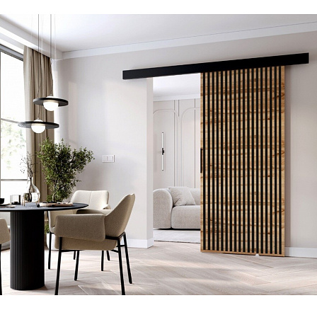 Posuvné dvere STANDART MIX L90, Wotan/Čierna