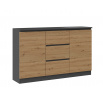 Komoda TOPA 2D3S 120, ANTRACIT/DUB ARTISAN