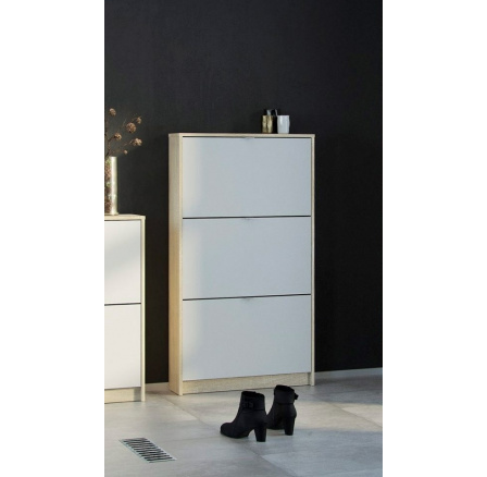 Botník FLAP 006 3KL, Dub sonoma/Biela