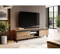 TV komoda NORD 2, dub wotan/antracit/čierna