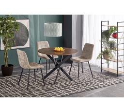 Jedálenský stôl EDGAR, Orech/Čierna