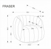 Kreslo FRASER, Krémová
