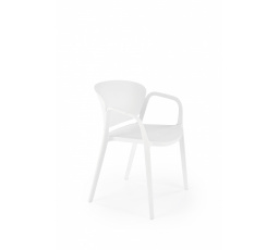 Jedálenská stolička stohovateľná K491, biela