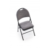 Skladacia stolička K566, čierna / popolavá