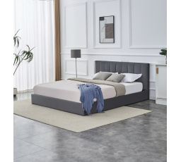 Posteľ s úložným priestorom KATARINA, Sivá