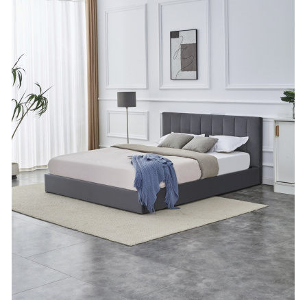 Posteľ s úložným priestorom KATARINA, Sivá Posteľ s úložným priestorom KATARINA, Sivá