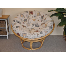 Vankúš na kreslo papasan 110 cm motív srdce LOVE