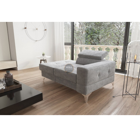 Sofa leňoška TOSCANIA 135 cm - sivá, ľavá strana