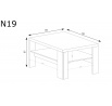 Konferenčný stôl NATURAL N19 Ribbeck