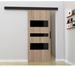 Posuvné dvere STANDART MIX C90, Sonoma/čierna