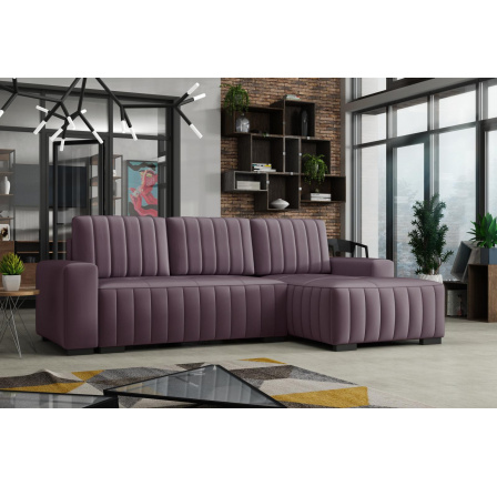 Rohová sedacia súprava Hakim P - manila07/fialová
