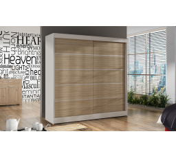 Šatní skriňa BAJA IV 200, Biela/Dub sonoma