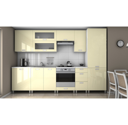 Kuchynská linka Roksana RLG 300 vanilkový lesk