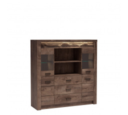 Vitrína INDIANAPOLIS I22 Jaseň tmavý