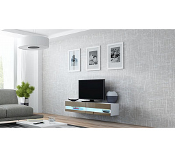 TV komoda VIGO NEW 140, biela / latte lesk
