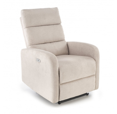 Elektricky polohovateľné a masážne kreslo CARINIO, Svetlo Béžová