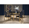 Jedálenský stôl REGINALD 2, Čierna/Zlatá