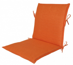 Vankúš pre záhradné kreslo UNI s nízkym operadlom - oranžová látka