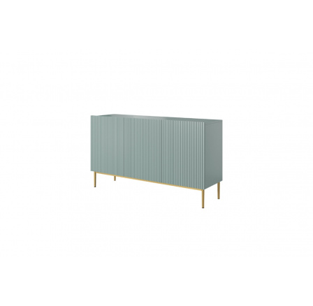 Komoda Nicole, šalviová MDF / zlaté nohy Komoda Nicole, šalviová MDF / zlaté nohy
