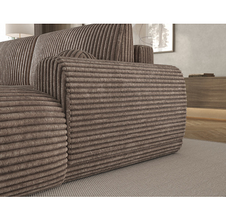 Vianetto corner sofa with sleeping function and storage compartment, light brown velour, universal Modullo 20 275x130 Symmetrical 1