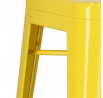 Barová stolička Paris 66 cm žltá inšpirovaná Tolix