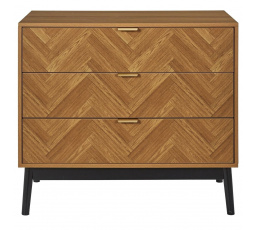 Komoda Felix 3 zásuvky rybia kosť prírodná